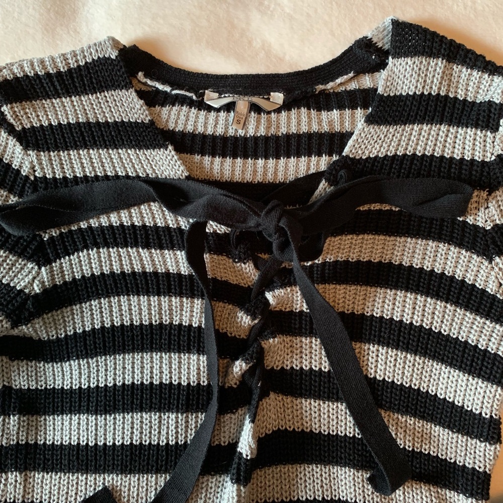 BKE Lace Up Ribbed Sweater - Picture 4 of 6